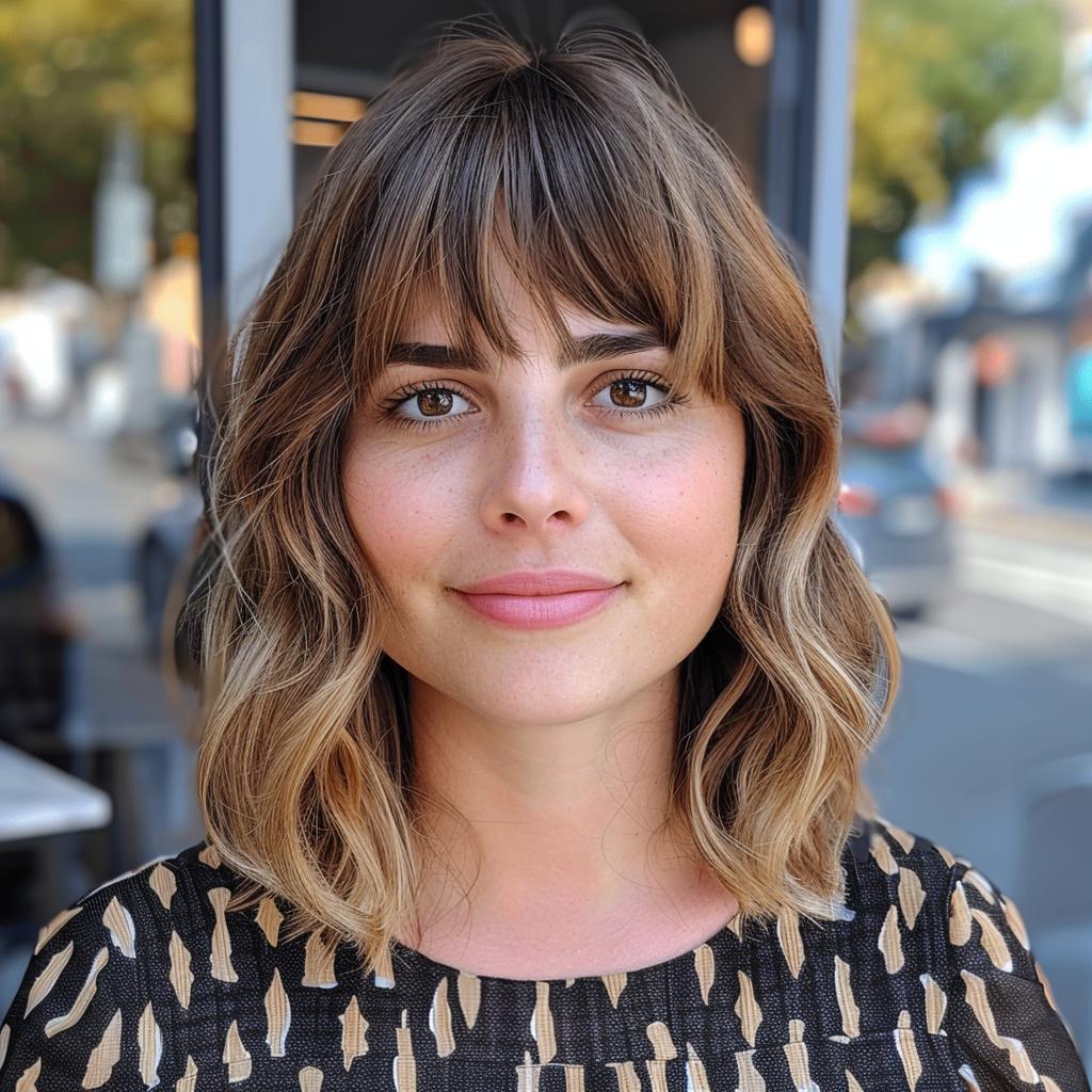 40 Medium Length Haircuts for Chubby Faces to Try in 2024